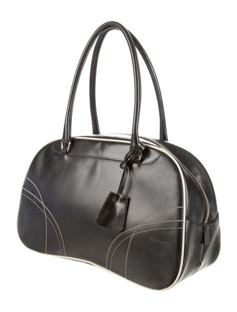 prada leather bowling bag|Prada bowling bags outlet.